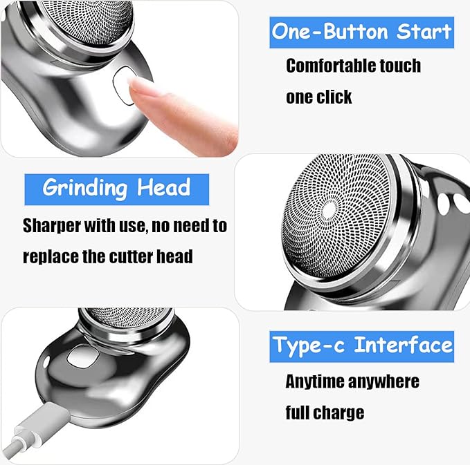 Mini Portable Electric Shaver – Rechargeable Pocket Razor for Men | Wet & Dry