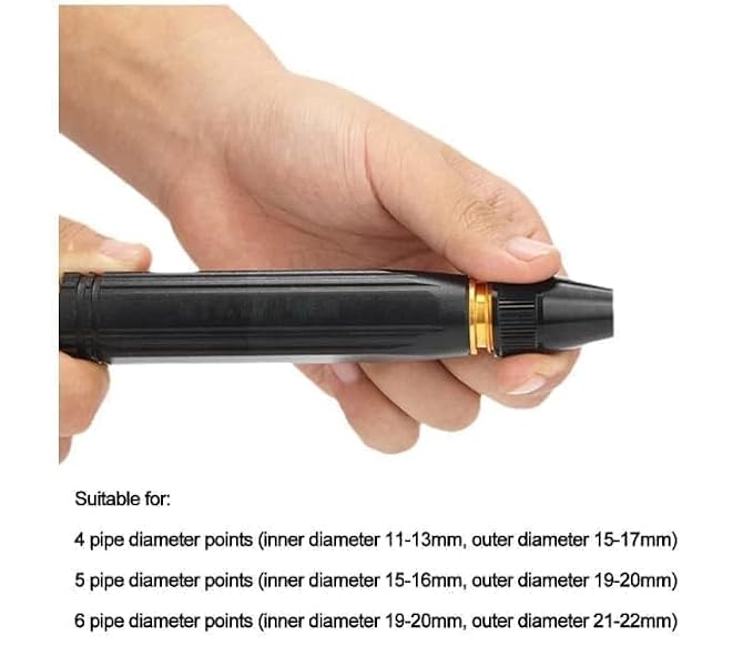High Pressure Water Spray Nozzle – 3-in-1 Metal Garden Hose Nozzle for Cleaning & Watering