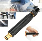 High Pressure Water Spray Nozzle – 3-in-1 Metal Garden Hose Nozzle for Cleaning & Watering