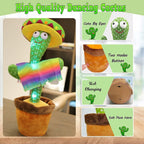 Talking & Dancing Cactus Toy – Interactive Singing, Talking & Voice Repeat Toy
