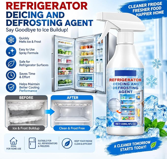 Defrosting Spray for Fridge Freezer (Pack of 2)