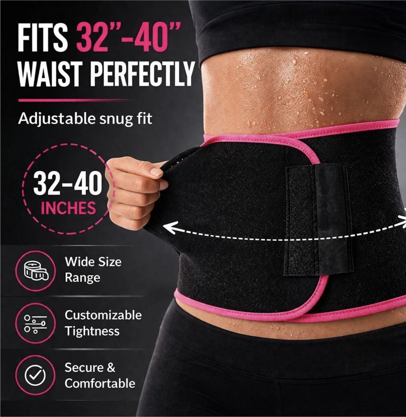 FitPick Sweat Belt | Adjustable Waist Workout Belt