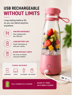 Valoriq portable mini juicer with USB rechargeable battery, fruit and ice blending